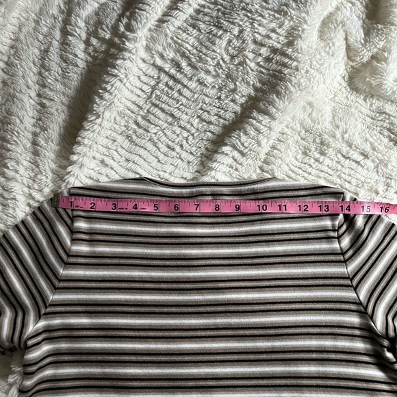 Hastings & Smith Striped Short Sleeve Top Size Small Petite - Picture 12 of 12